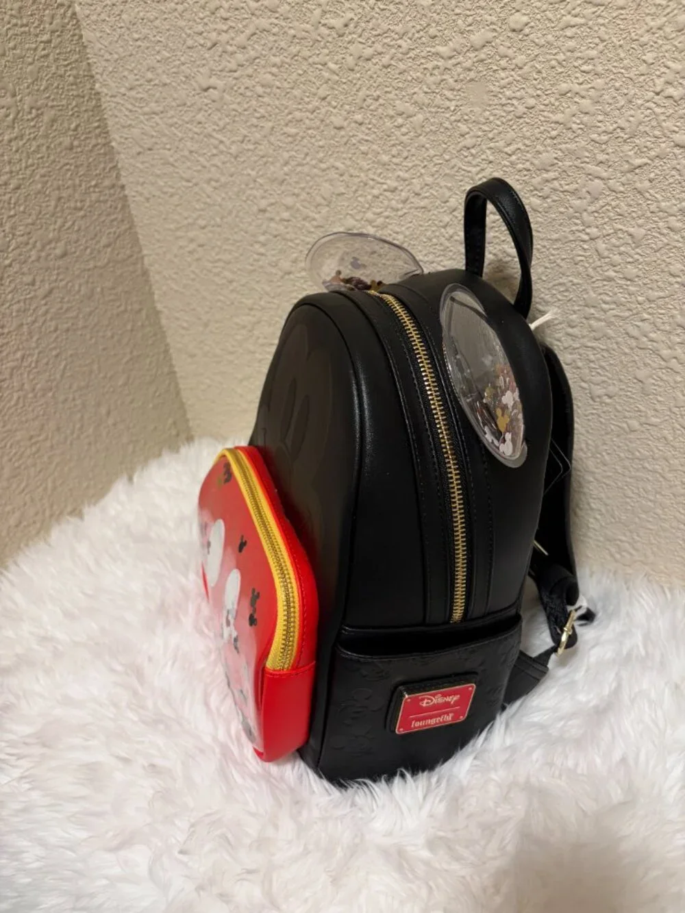 Loungefly Disney Mickey Mouse Sequin Confetti Mini Backpack NWT - Picture 4 of 7